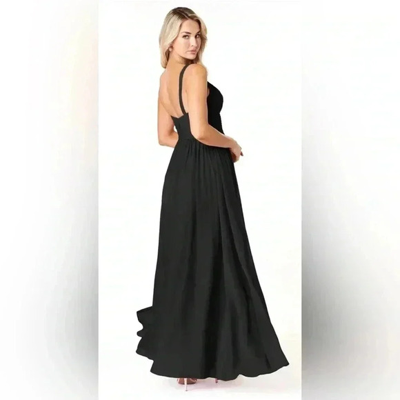 NWT Azazie Black Zuma Dress in Size 6 - Picture 2 of 16